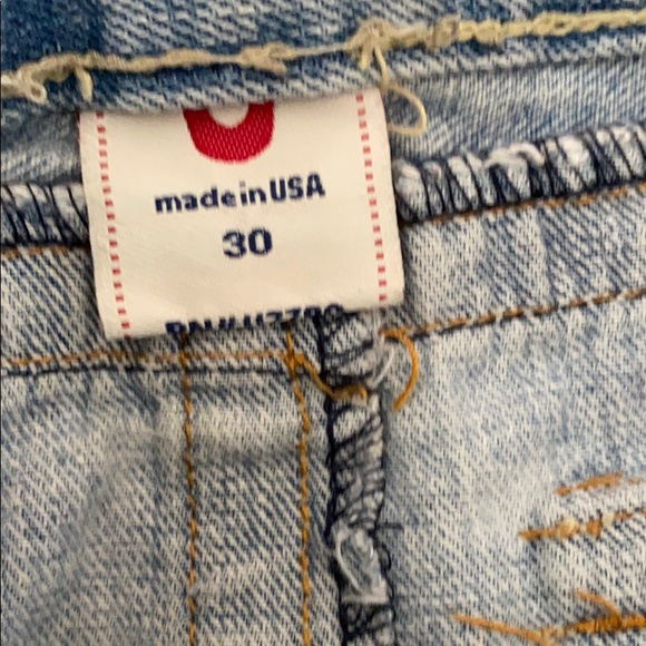 True Religion Distressed Mini Denim Skirt 30 - Picture 7 of 8